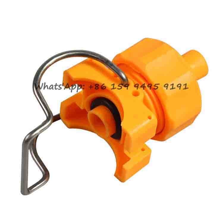 Industrial Adjustable Pipe Mounting Plastic Clamp and Swivel Ball Joint Nozzle, Flat Fan Clip-eyelet Nozzle With Clip Eyelet